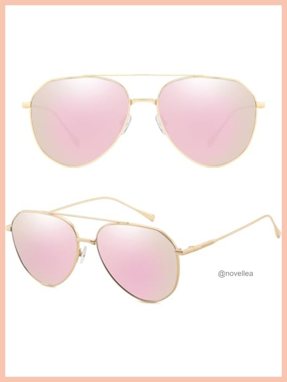 Oversized Aviator Sunglasses with UV400 Protection for Women & Men
